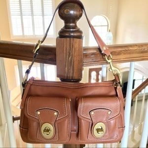 Coach light brown leather handbag